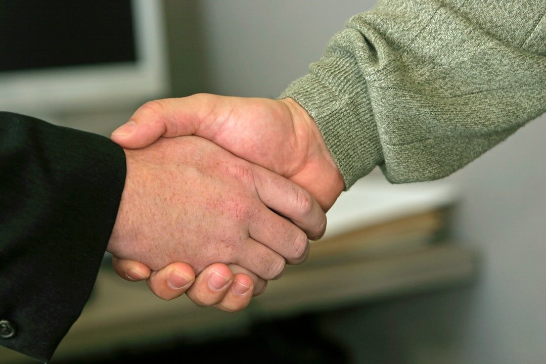 business people shaking hands